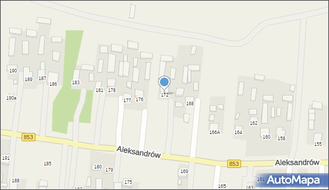 Aleksandrów, Aleksandrów, 172, mapa Aleksandrów