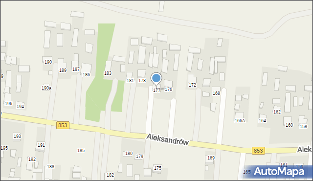 Aleksandrów, Aleksandrów, 177, mapa Aleksandrów