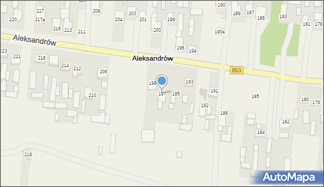 Aleksandrów, Aleksandrów, 197, mapa Aleksandrów