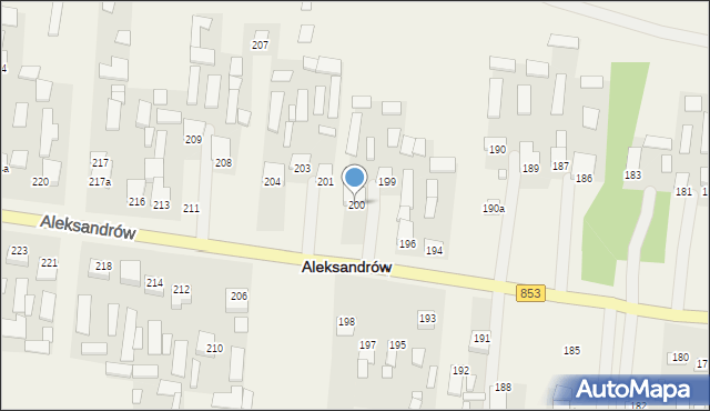 Aleksandrów, Aleksandrów, 200, mapa Aleksandrów