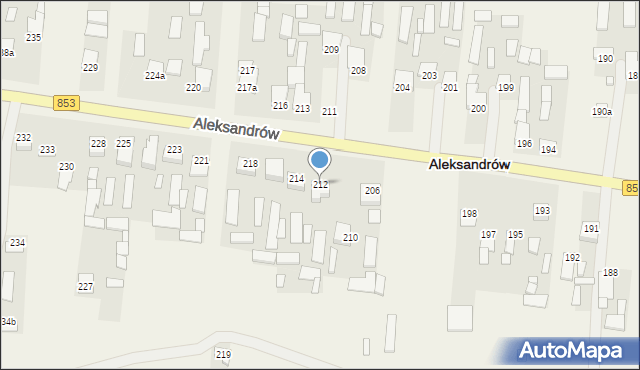 Aleksandrów, Aleksandrów, 212, mapa Aleksandrów