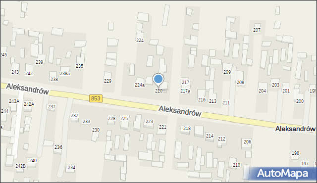 Aleksandrów, Aleksandrów, 220, mapa Aleksandrów