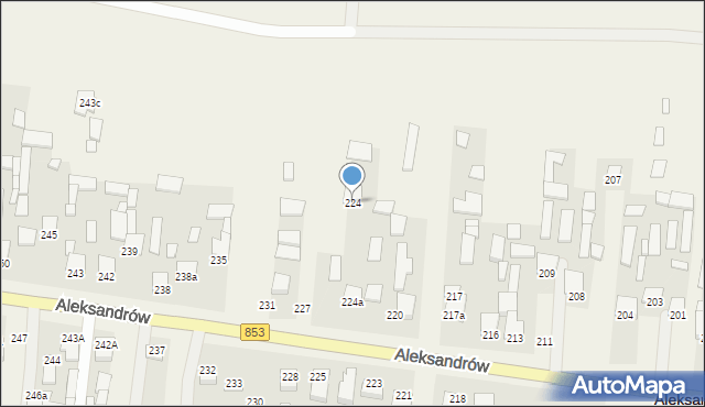 Aleksandrów, Aleksandrów, 224, mapa Aleksandrów