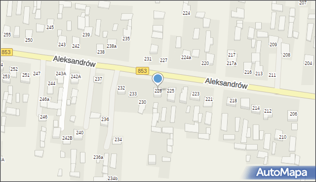 Aleksandrów, Aleksandrów, 228, mapa Aleksandrów