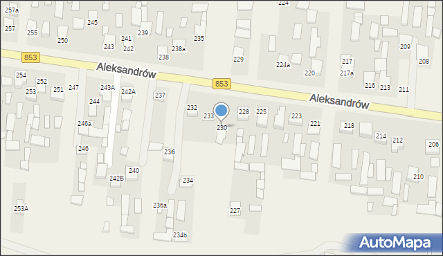 Aleksandrów, Aleksandrów, 230, mapa Aleksandrów