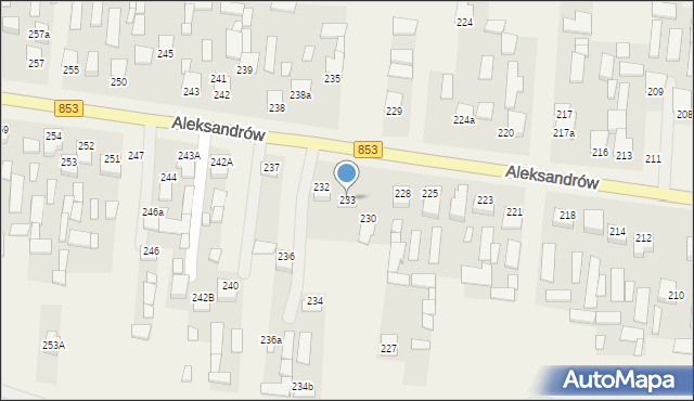 Aleksandrów, Aleksandrów, 233, mapa Aleksandrów