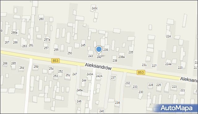 Aleksandrów, Aleksandrów, 242, mapa Aleksandrów