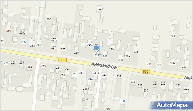 Aleksandrów, Aleksandrów, 243, mapa Aleksandrów