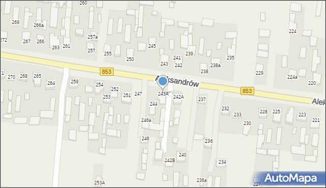 Aleksandrów, Aleksandrów, 243A, mapa Aleksandrów