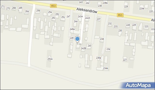 Aleksandrów, Aleksandrów, 243B, mapa Aleksandrów