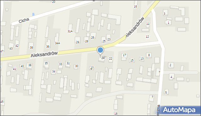 Aleksandrów, Aleksandrów, 24a, mapa Aleksandrów