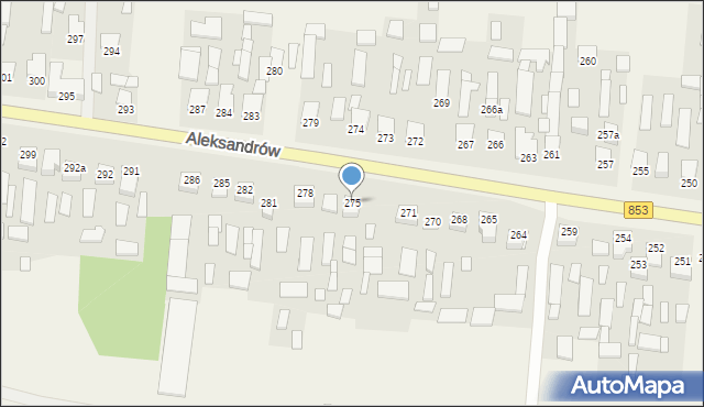 Aleksandrów, Aleksandrów, 275, mapa Aleksandrów