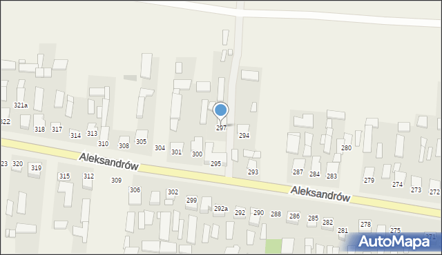Aleksandrów, Aleksandrów, 297, mapa Aleksandrów
