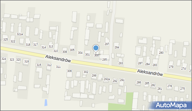 Aleksandrów, Aleksandrów, 300, mapa Aleksandrów