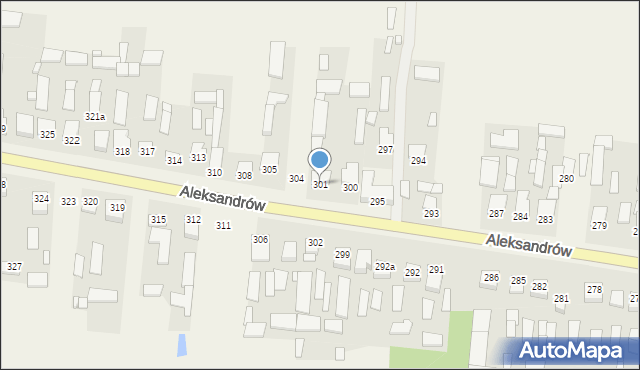 Aleksandrów, Aleksandrów, 301, mapa Aleksandrów