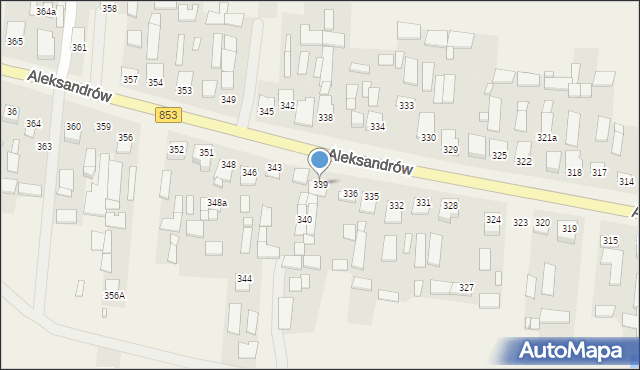 Aleksandrów, Aleksandrów, 339, mapa Aleksandrów