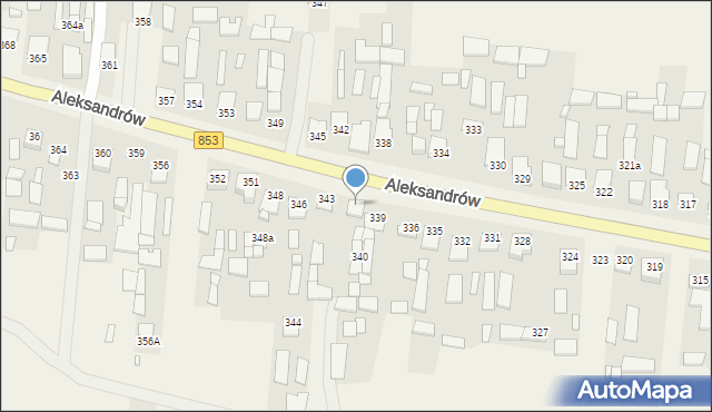 Aleksandrów, Aleksandrów, 340A, mapa Aleksandrów