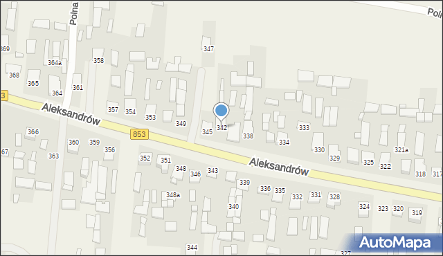 Aleksandrów, Aleksandrów, 342, mapa Aleksandrów