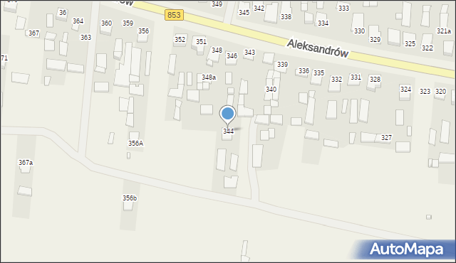 Aleksandrów, Aleksandrów, 344, mapa Aleksandrów