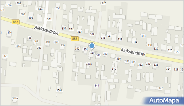 Aleksandrów, Aleksandrów, 348, mapa Aleksandrów