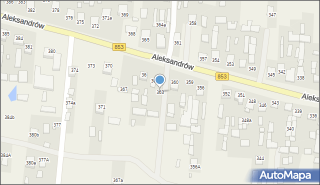 Aleksandrów, Aleksandrów, 363, mapa Aleksandrów