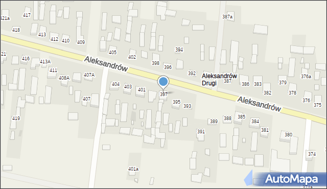 Aleksandrów, Aleksandrów, 397, mapa Aleksandrów