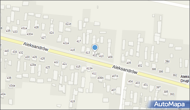 Aleksandrów, Aleksandrów, 412, mapa Aleksandrów