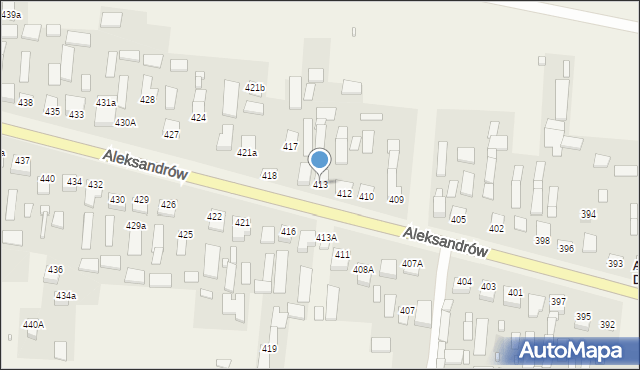 Aleksandrów, Aleksandrów, 413, mapa Aleksandrów