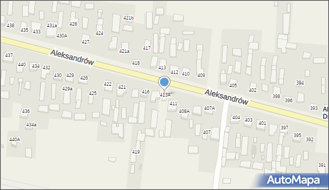 Aleksandrów, Aleksandrów, 413A, mapa Aleksandrów