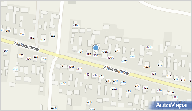 Aleksandrów, Aleksandrów, 433, mapa Aleksandrów