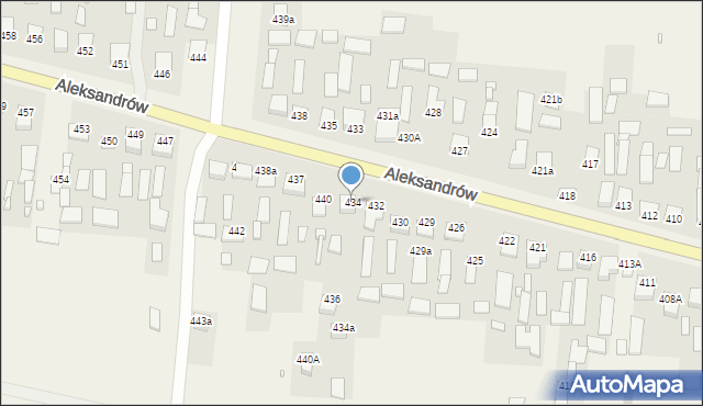 Aleksandrów, Aleksandrów, 434, mapa Aleksandrów