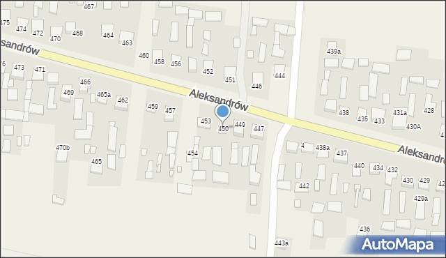 Aleksandrów, Aleksandrów, 450, mapa Aleksandrów