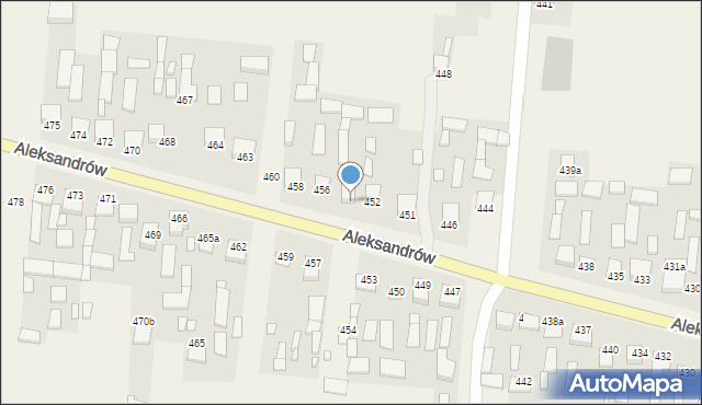 Aleksandrów, Aleksandrów, 455, mapa Aleksandrów