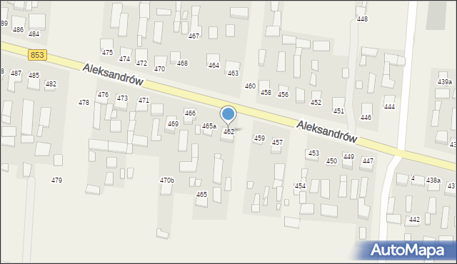 Aleksandrów, Aleksandrów, 462, mapa Aleksandrów