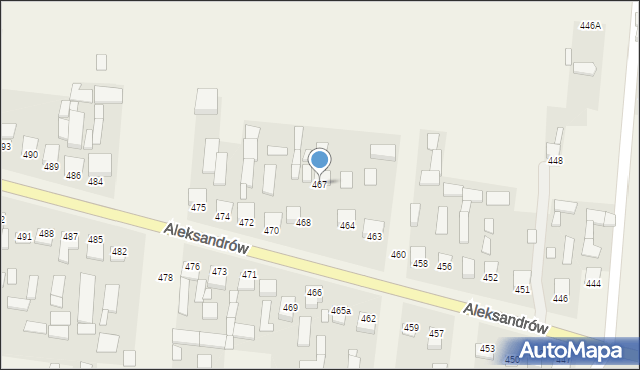 Aleksandrów, Aleksandrów, 467, mapa Aleksandrów