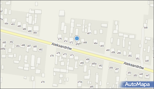 Aleksandrów, Aleksandrów, 470, mapa Aleksandrów