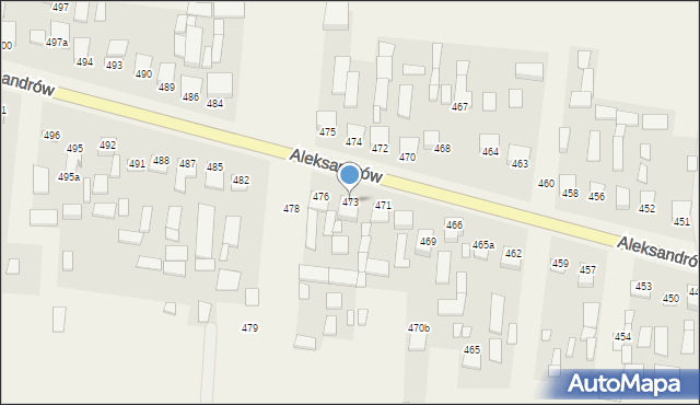 Aleksandrów, Aleksandrów, 473, mapa Aleksandrów