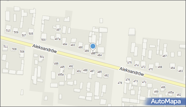 Aleksandrów, Aleksandrów, 486, mapa Aleksandrów