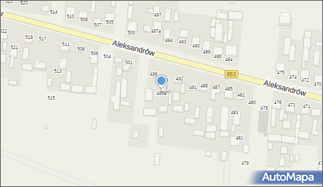 Aleksandrów, Aleksandrów, 495a, mapa Aleksandrów