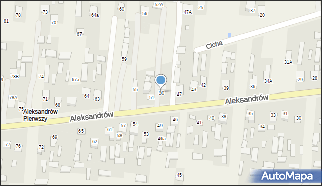 Aleksandrów, Aleksandrów, 50, mapa Aleksandrów