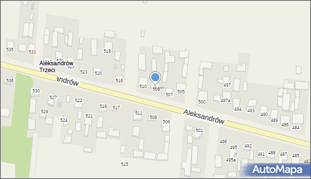 Aleksandrów, Aleksandrów, 509, mapa Aleksandrów