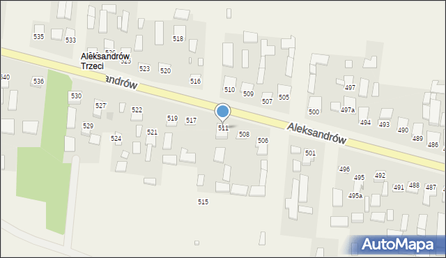 Aleksandrów, Aleksandrów, 511, mapa Aleksandrów