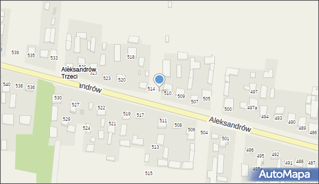 Aleksandrów, Aleksandrów, 512, mapa Aleksandrów