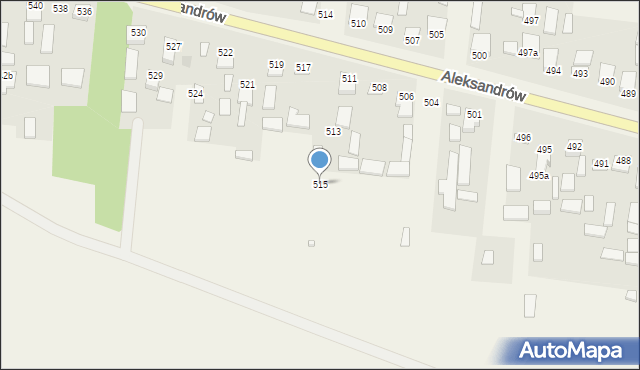 Aleksandrów, Aleksandrów, 515, mapa Aleksandrów
