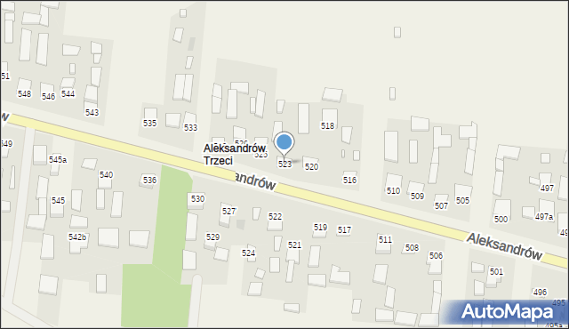 Aleksandrów, Aleksandrów, 523, mapa Aleksandrów