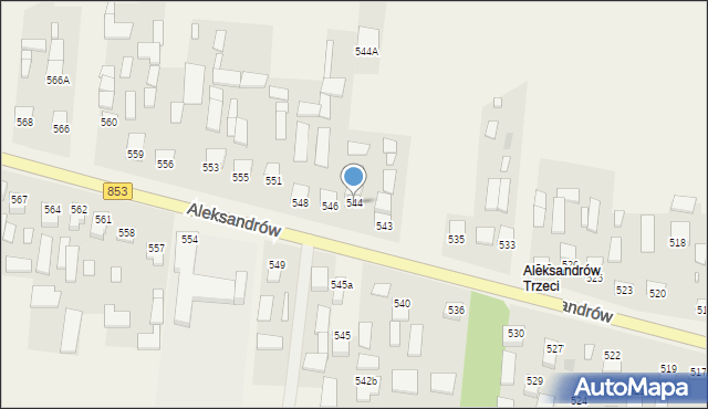 Aleksandrów, Aleksandrów, 544, mapa Aleksandrów