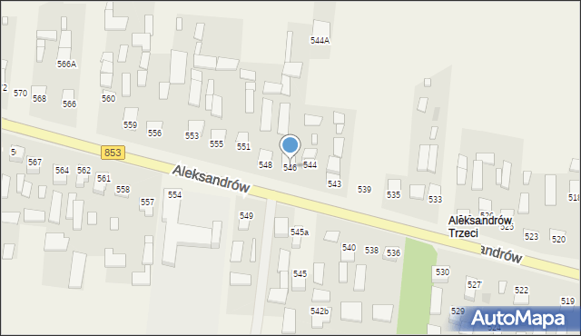 Aleksandrów, Aleksandrów, 546, mapa Aleksandrów
