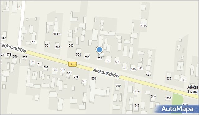 Aleksandrów, Aleksandrów, 553a, mapa Aleksandrów