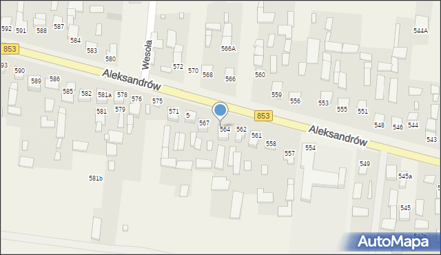 Aleksandrów, Aleksandrów, 565, mapa Aleksandrów