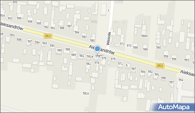 Aleksandrów, Aleksandrów, 578, mapa Aleksandrów